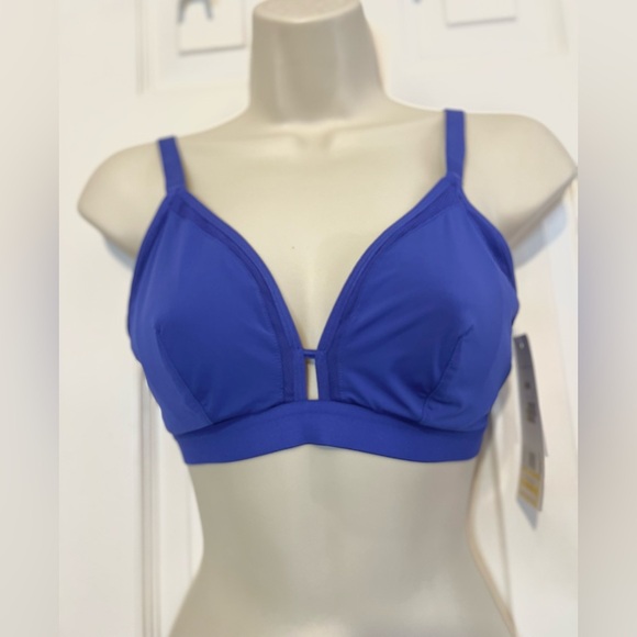 All You Lively Mesh Trim Bralette, Wireless, Color Clamatis Blue, 34D/DD - Picture 3 of 10